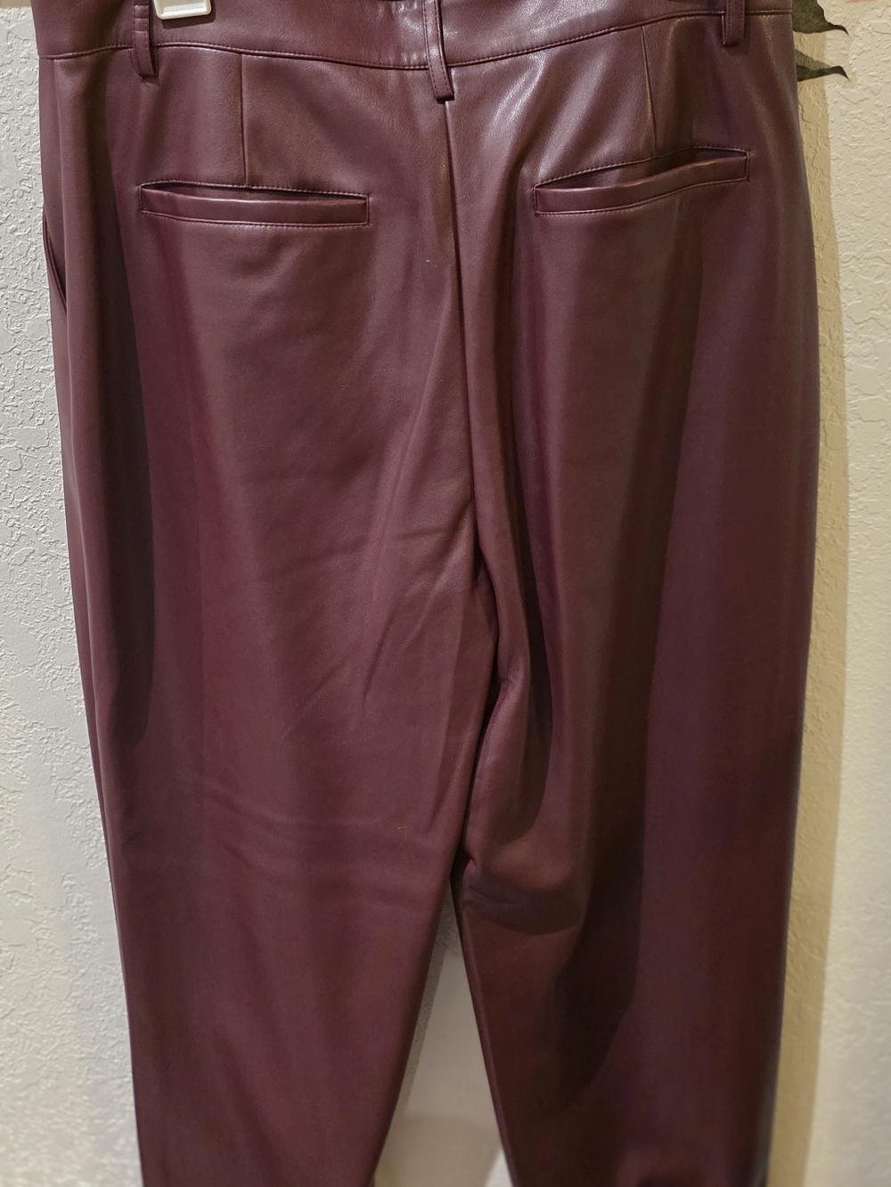 Stretch Ponte Trousers in Deep Wine - Picture 3 of 5